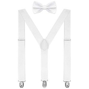 Men's Adjustable Y-Shape Suspenders with Strong Clips