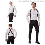 LazarsSpace Men's X-Back Clip-On Elastic Suspenders