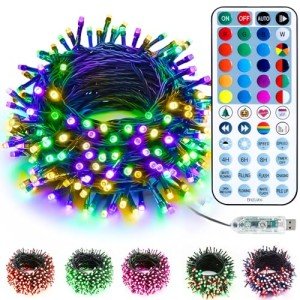 Mardi Gras Color Changing LED String Lights, 33ft