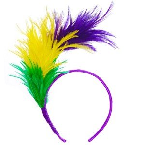 1920s Feather Fascinator Headband for Mardi Gras