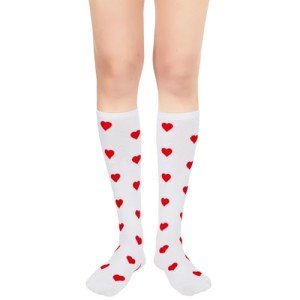 Red Heart Stripe Knee High Socks for Mardi Gras