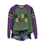 Mardi Gras Funny Women's Casual Long Sleeve Shirt