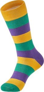Funny Mardi Gras Crew Socks for Men