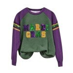 Mardi Gras Funny Women's Casual Long Sleeve Shirt