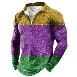 Plus Size Men's Mardi Gras Costume Outfit