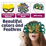 Bulk Mardi Gras Masks Pack – 50 Festive Masks