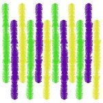 12 Pack Mardi Gras Feather Boas in Bright Colors