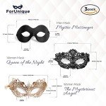 Couples Venetian Masquerade Masks - 3 Pack