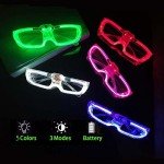 LED Glow Glasses - 25 Packs for Mardi Gras