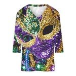 Funny Plus Size Mardi Gras Graphic Sweatshirt