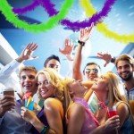 12 Pack Mardi Gras Feather Boas in Bright Colors