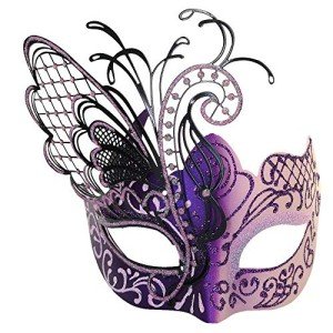 Pink Butterfly Venetian Mask for Mardi Gras Fun