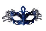 Blue-Black Venetian Masquerade Mask for Mardi Gras