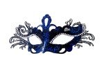 Blue-Black Venetian Masquerade Mask for Mardi Gras