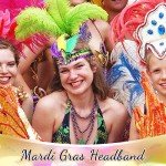 12 Pcs Mardi Gras Feather & Sequin Headbands