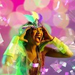 12 Pcs Mardi Gras Feather & Sequin Headbands