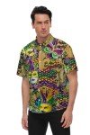 Men's Mardi Gras Hawaiian Shirt - Fat Tuesday Fun