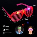 20 Pack LED Glow Glasses for Mardi Gras Fun