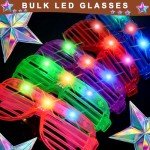 20 Pack LED Glow Glasses for Mardi Gras Fun