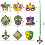 18-Piece Mardi Gras Bead Pendant Necklace Set