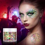 Mardi Gras Holographic Face Glitter Gel - Green, Purple, Gold