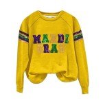Funny Mardi Gras Sequin Sweater for Women