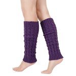 Bright Purple Neon Leg Warmers for Mardi Gras
