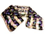 Mardi Gras Satin Striped Festival Scarf 13"x60