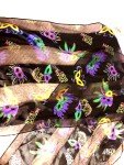Mardi Gras Satin Striped Festival Scarf 13"x60