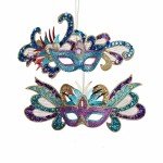 Mardi Gras Large Acrylic Masks Set - Bright Colors