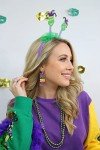 Mardi Gras Beaded Mask Tassel Earrings Set