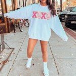 XOXO Chenille Sweatshirt – Mardi Gras Party Top