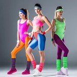 Bright Purple Neon Leg Warmers for Mardi Gras