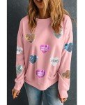 Mardi Gras Oversized Sequin Sweatshirt for Women