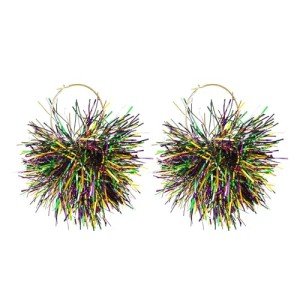 Vibrant Mardi Gras Tassel Earrings for Women