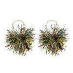 Vibrant Mardi Gras Tassel Earrings for Women