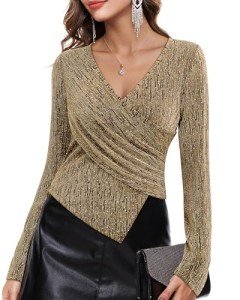 Gold Sparkle Shirt for Mardi Gras Celebration