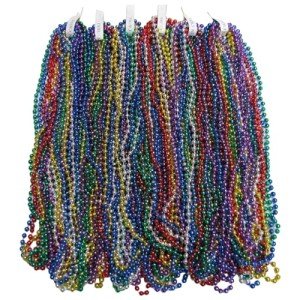 72PCS Assorted Mardi Gras Bead Necklaces