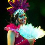 Rhinestone Mardi Gras Earrings in Purple, Green, Gold