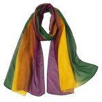 Lightweight Mardi Gras Scarf for Women - Purple, Green, Gold