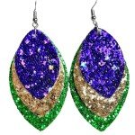 Mardi Gras Teardrop Mask Earrings for Celebrations