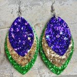 Mardi Gras Teardrop Mask Earrings for Celebrations