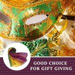 Lightweight Mardi Gras Scarf for Women - Purple, Green, Gold
