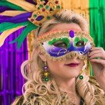 Mardi Gras Beaded Mask Dangle Earrings for Women