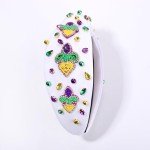Mardi Gras Beaded Fleur De Lis Headband for Women