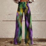 Mardi Gras High-Waisted Flare Jeans for Women