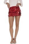 Sparkly Red Bodycon Mini Skirt for Mardi Gras