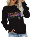 Funny Mardi Gras Sweatshirts for Women - Carnival Style