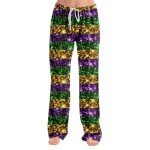 Mardi Gras Women's Comfy Wide Leg Pants
