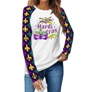 Fun Mardi Gras Graphic Tee for Women